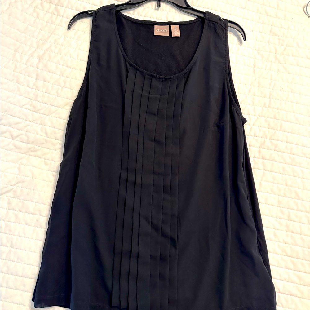 NWOT CHICO’S SZ 2 Black Top